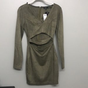 Suede Bodycon dress